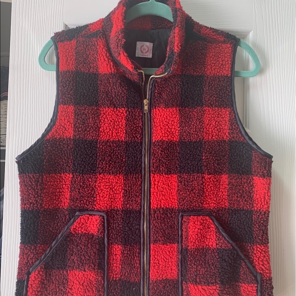 Buffalo Check fleece vest